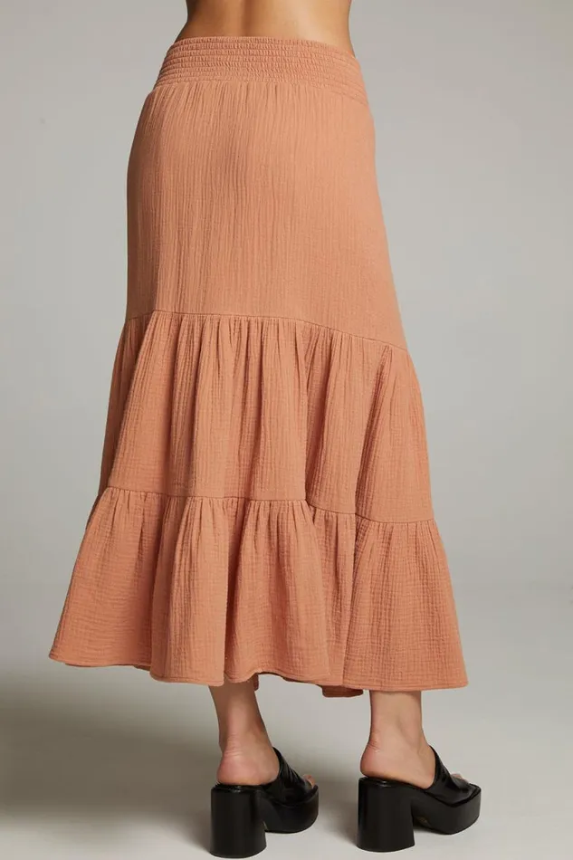 Womens Bottoms Chaser Brand Seal Bronze Maxi Skirt