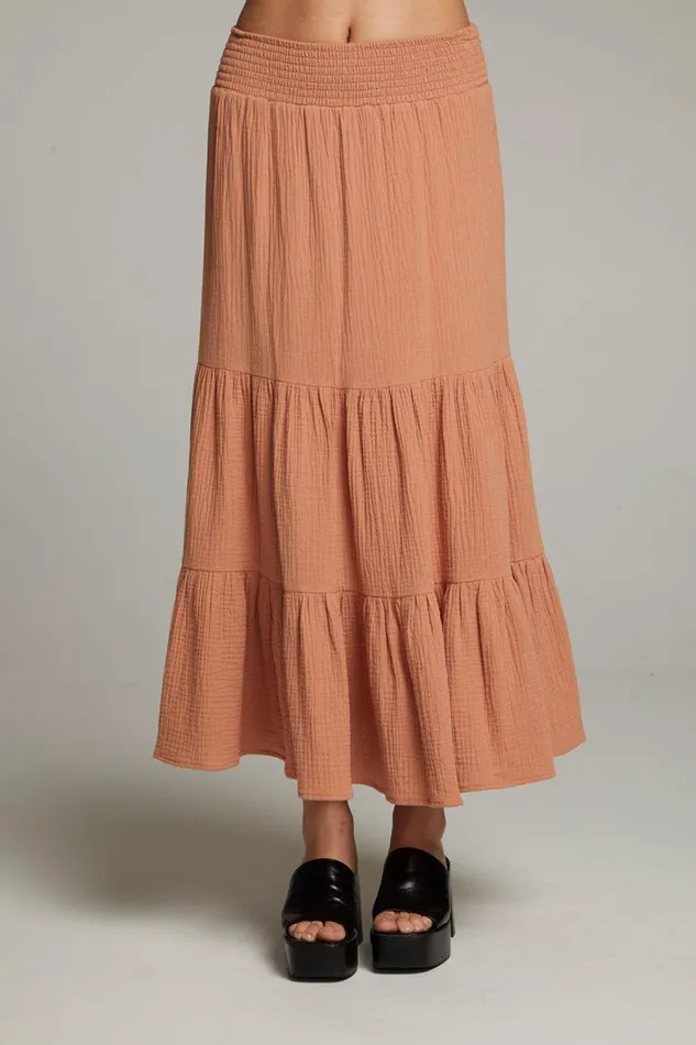 Womens Bottoms Chaser Brand Seal Bronze Maxi Skirt