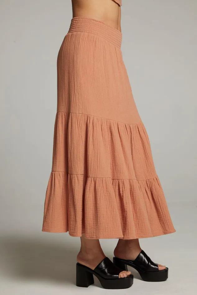Womens Bottoms Chaser Brand Seal Bronze Maxi Skirt