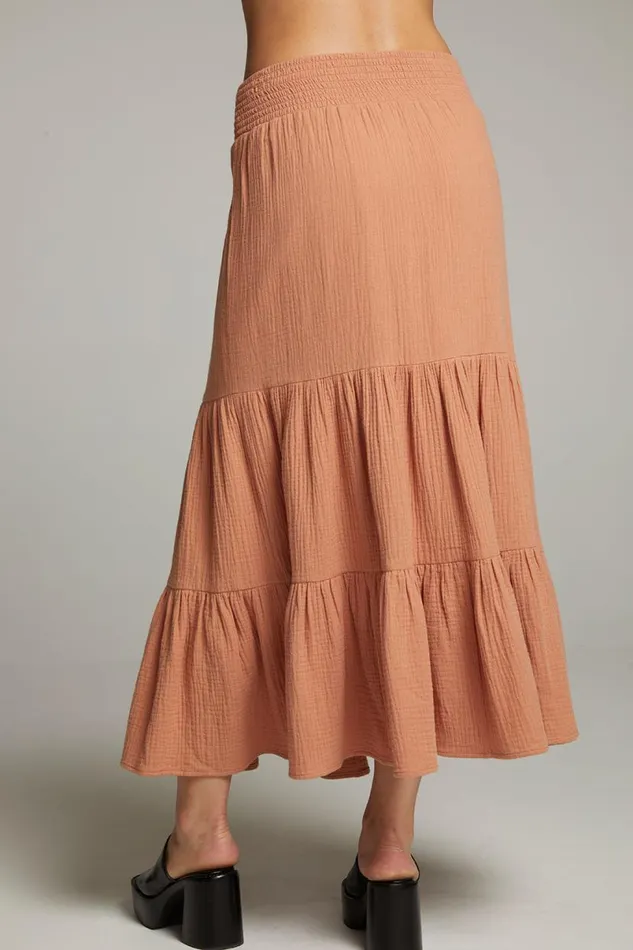 Womens Bottoms Chaser Brand Seal Bronze Maxi Skirt