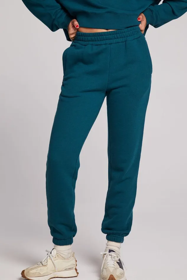 Womens Bottoms Chaser Brand Wilshire Dark Sea Joggers
