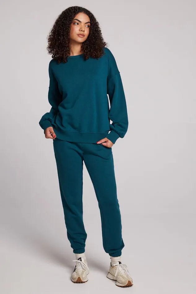 Womens Bottoms Chaser Brand Wilshire Dark Sea Joggers