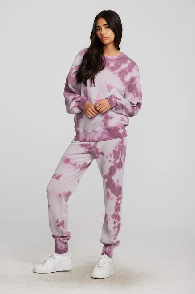 Womens Bottoms Chaser Brand Zuma Cotton Terry Joggers With Rib And Shoestring Tie