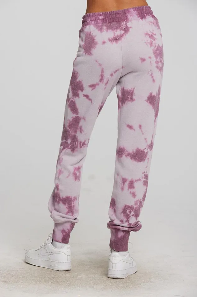 Womens Bottoms Chaser Brand Zuma Cotton Terry Joggers With Rib And Shoestring Tie