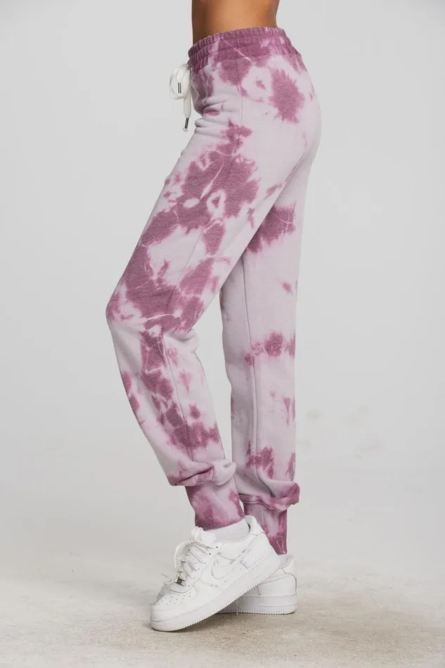 Womens Bottoms Chaser Brand Zuma Cotton Terry Joggers With Rib And Shoestring Tie