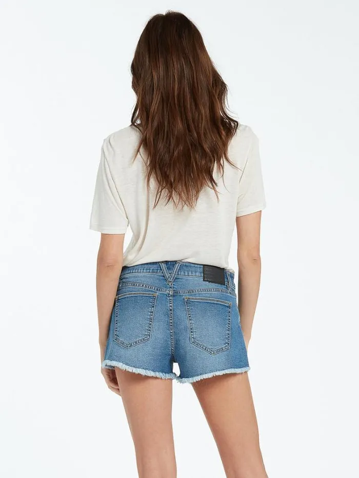 Womens Bottoms Volcom Stoney Stretch Shorts 8211 Jasper Blue
