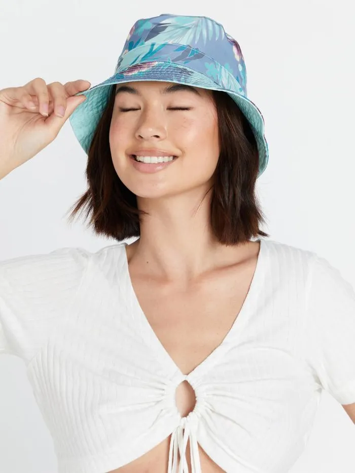 Womens Hats and Beanies Volcom Brohama Bucket Hat 8211 Glacier Blue