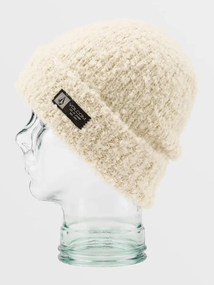 Womens Hats and Beanies Volcom Stone Teddy Beanie 8211 Moonbeam