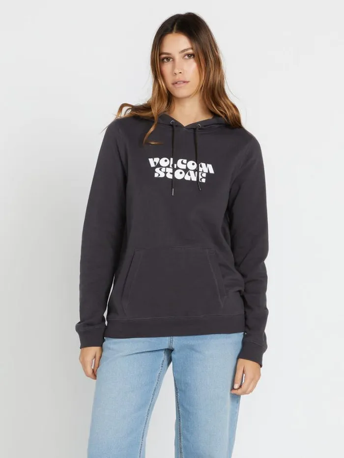 Womens Hoodies and Sweatshirts Volcom Truly Deal Hoodie 8211 Vintage Black