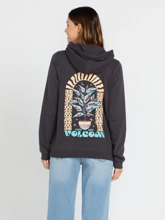 Womens Hoodies and Sweatshirts Volcom Truly Deal Hoodie 8211 Vintage Black