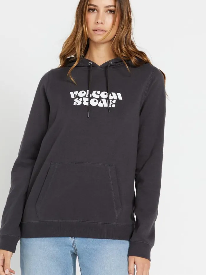 Womens Hoodies and Sweatshirts Volcom Truly Deal Hoodie 8211 Vintage Black