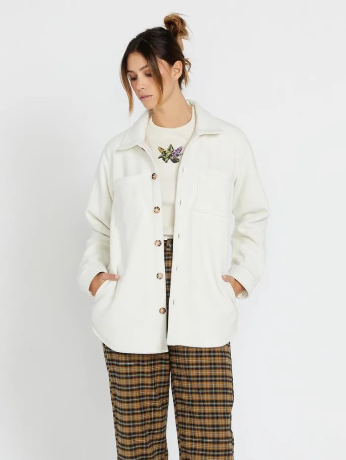 Womens Jackets Volcom Dede Shacket 8211 Cloud
