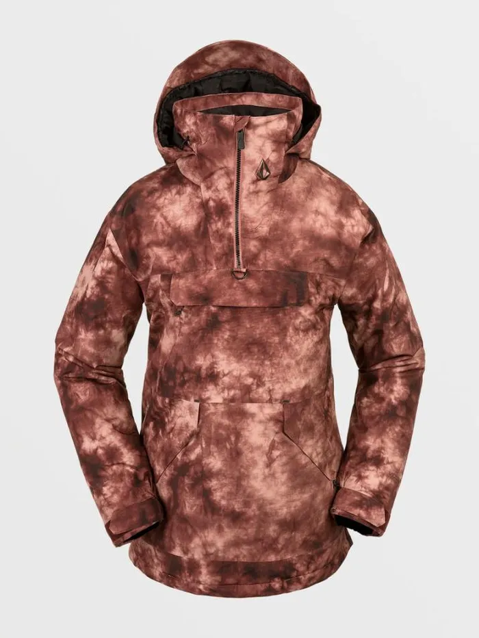 Womens Jackets Volcom Fern Insulated Gore Pullover 8211 Pink Salt Wash