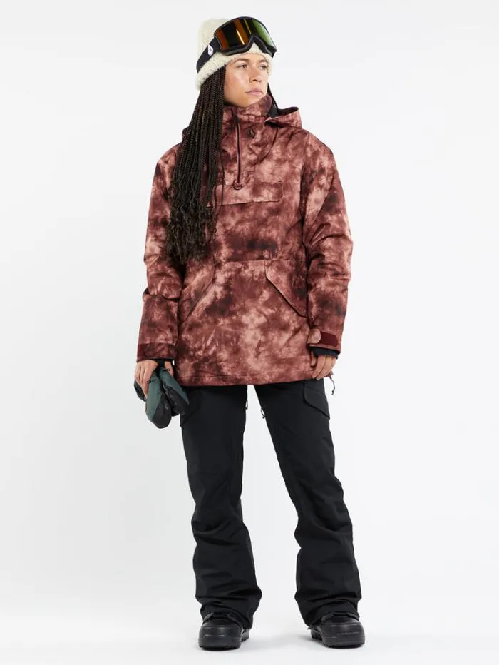 Womens Jackets Volcom Fern Insulated Gore Pullover 8211 Pink Salt Wash