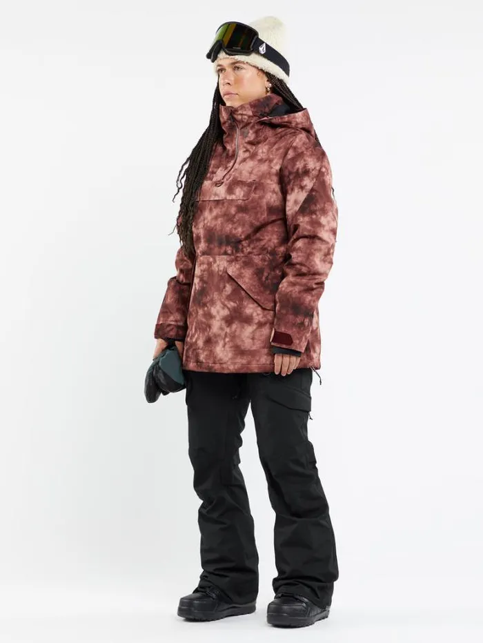 Womens Jackets Volcom Fern Insulated Gore Pullover 8211 Pink Salt Wash