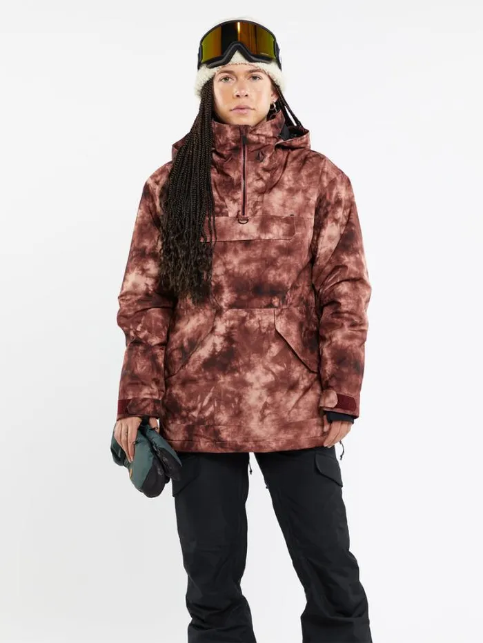 Womens Jackets Volcom Fern Insulated Gore Pullover 8211 Pink Salt Wash