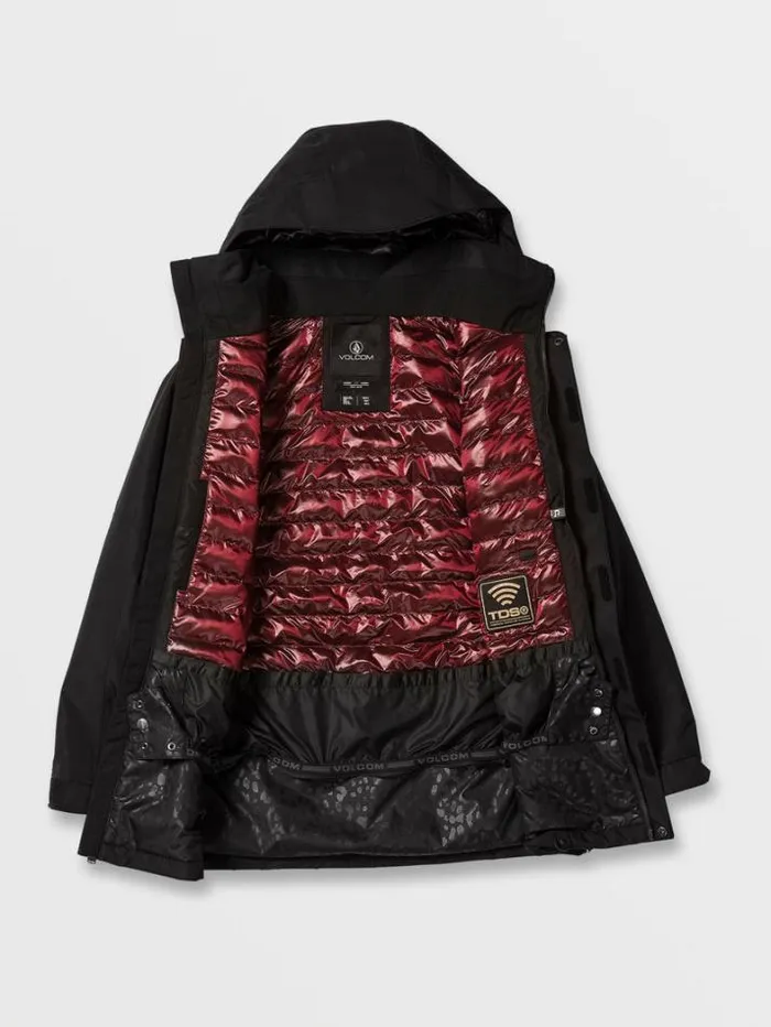 Womens Jackets Volcom Paxson 2L Tds Infrared Parka 8211 Black