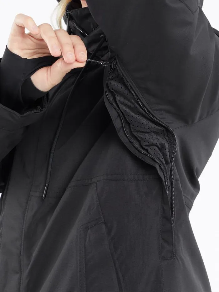 Womens Jackets Volcom Paxson 2L Tds Infrared Parka 8211 Black