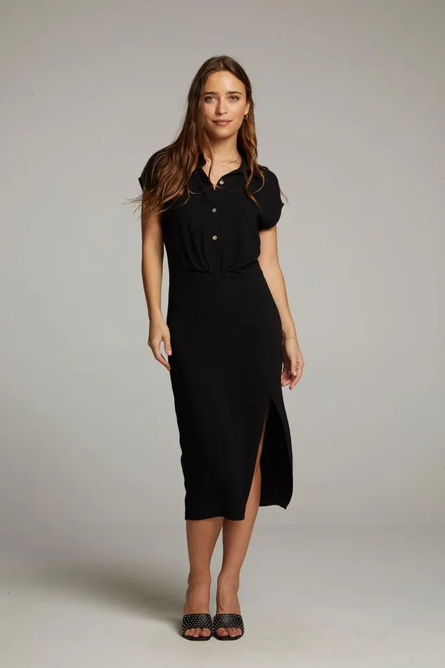 Womens Loungewear Chaser Brand Atlantic True Black Midi Dress