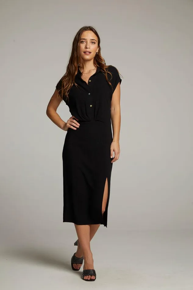 Womens Loungewear Chaser Brand Atlantic True Black Midi Dress