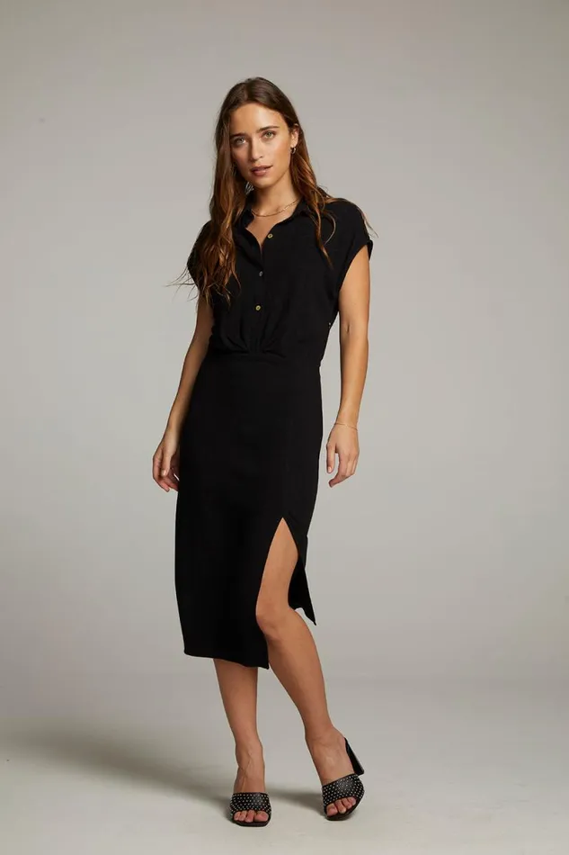 Womens Loungewear Chaser Brand Atlantic True Black Midi Dress