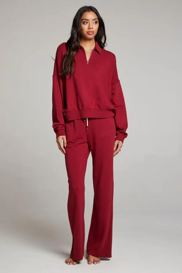 Womens Loungewear Chaser Brand Sandyy Blood Red Trousers