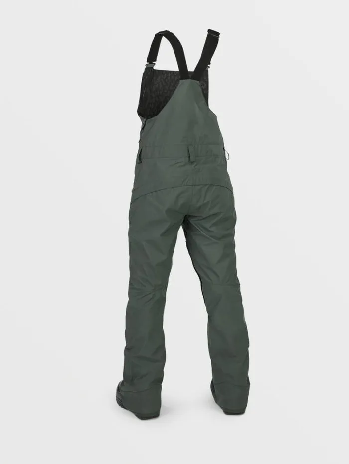 Womens Pants Volcom Elm Stretch Gore Bib Overalls 8211 Eucalyptus
