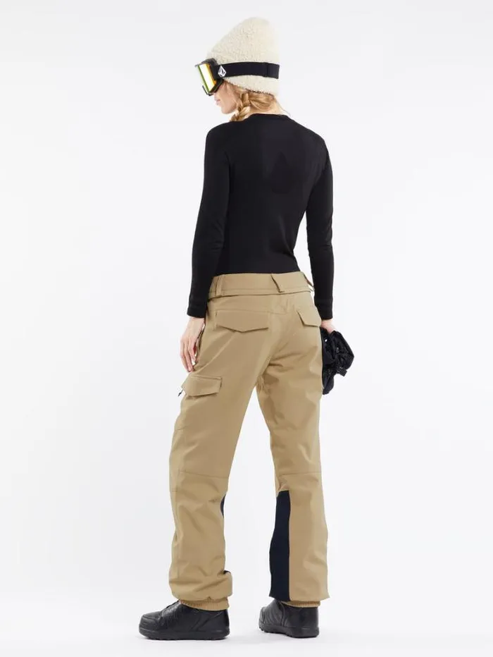 Womens Pants Volcom Wildling Pants 8211 Dark Khaki