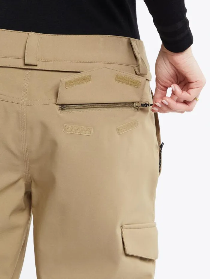 Womens Pants Volcom Wildling Pants 8211 Dark Khaki