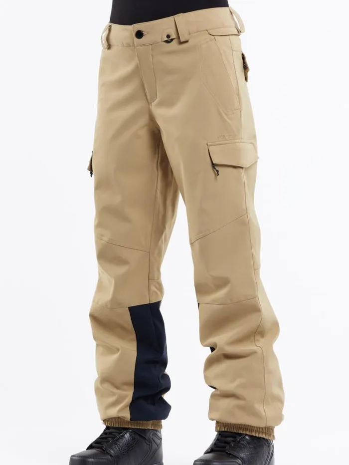 Womens Pants Volcom Wildling Pants 8211 Dark Khaki