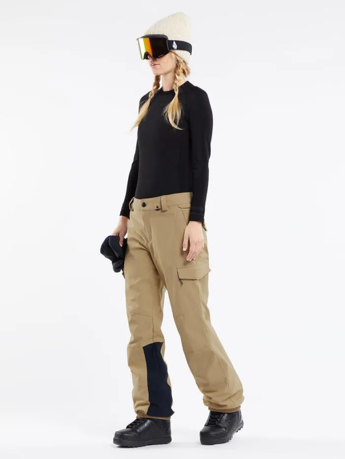 Womens Pants Volcom Wildling Pants 8211 Dark Khaki