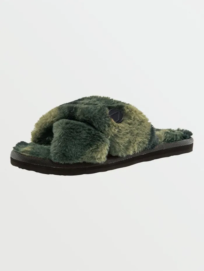 Womens Sandals Volcom Lived In Lounge Slippers 8211 Camouflage Womens Sandals Volcom Lived In Lounge Slippers 8211 Camouflage