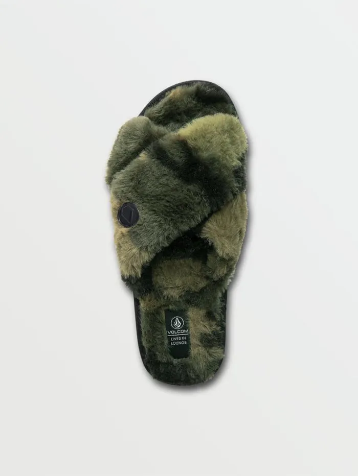Womens Sandals Volcom Lived In Lounge Slippers 8211 Camouflage Womens Sandals Volcom Lived In Lounge Slippers 8211 Camouflage