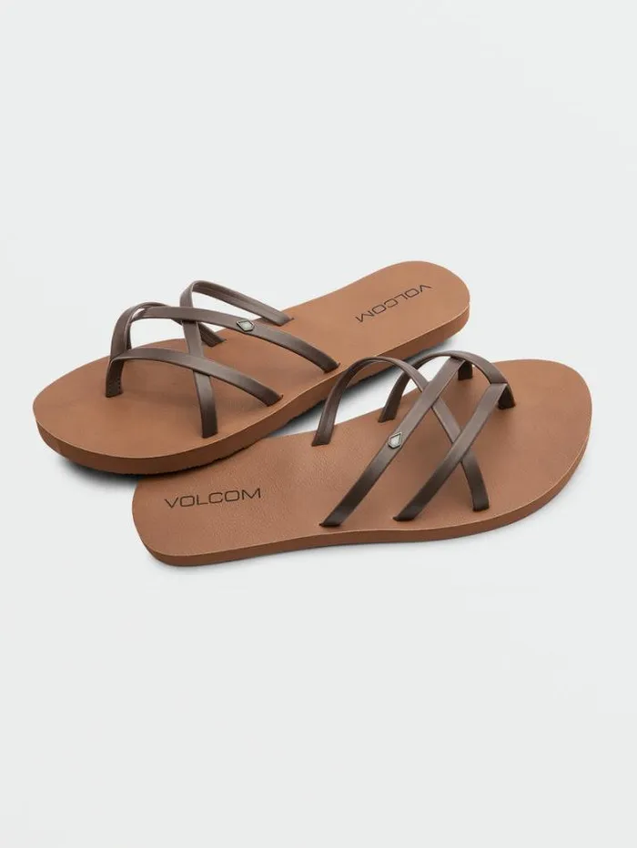Womens Sandals Volcom New School II Sandals 8211 Brown