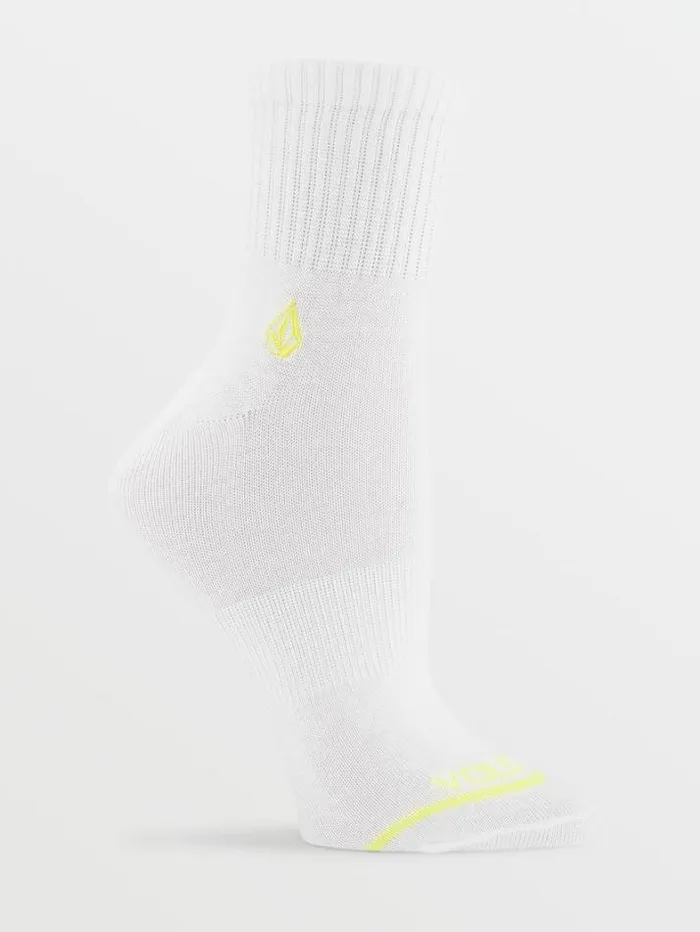 Womens Socks Volcom The New Crew 3 Pack Socks 8211 Assorted Colors