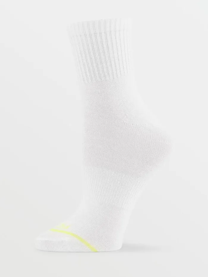 Womens Socks Volcom The New Crew 3 Pack Socks 8211 Assorted Colors