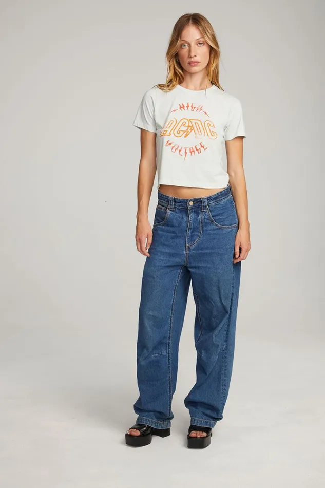 Womens Tops Chaser Brand ACDC High Voltage Tee