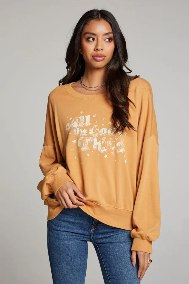 Womens Tops Chaser Brand All The Good Things Pullover