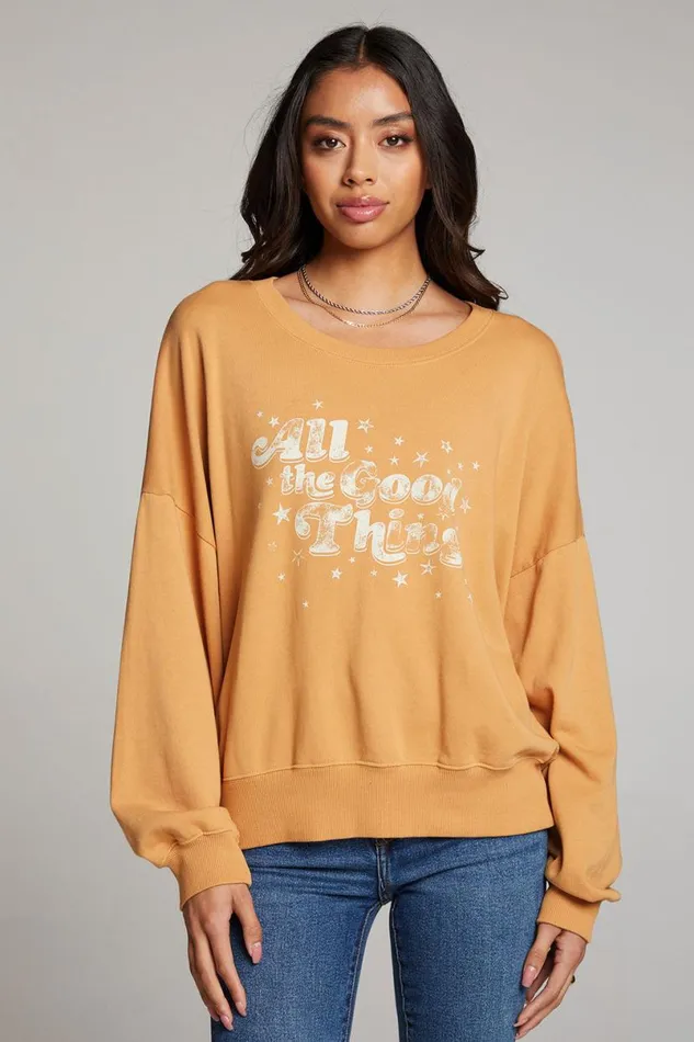 Womens Tops Chaser Brand All The Good Things Pullover
