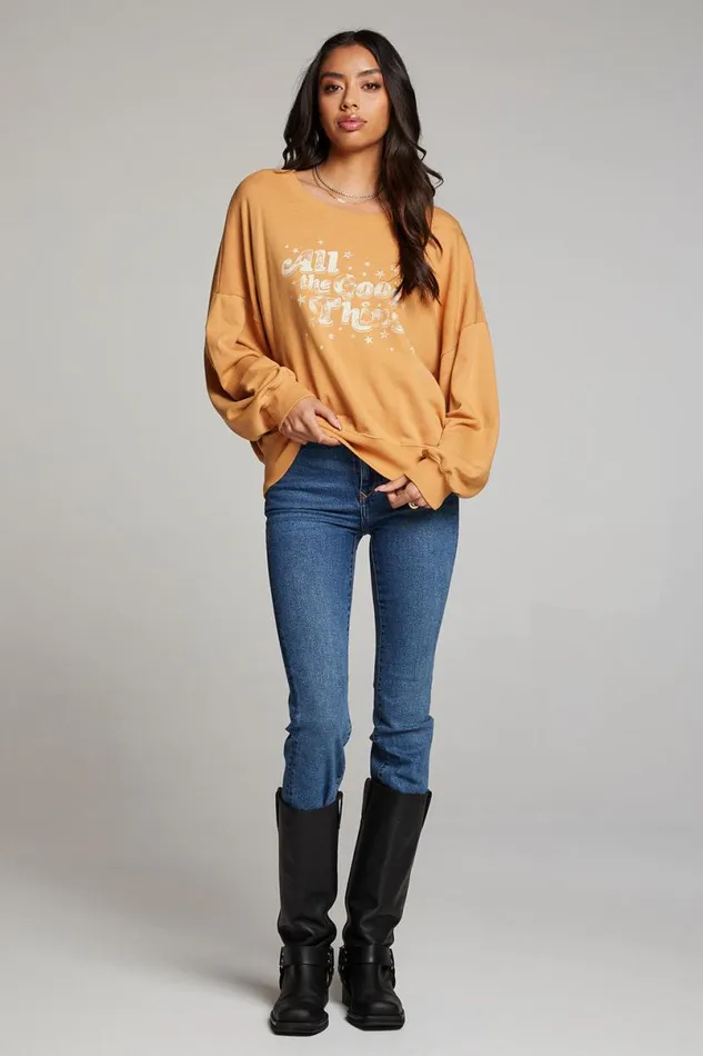 Womens Tops Chaser Brand All The Good Things Pullover