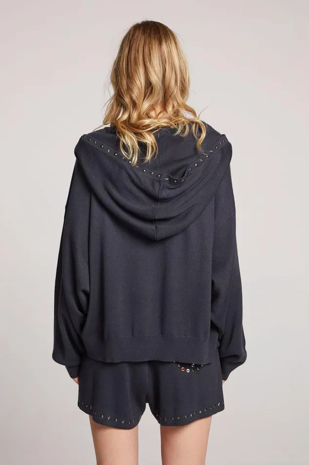 Womens Tops Chaser Brand Allover Jewels Long Sleeve