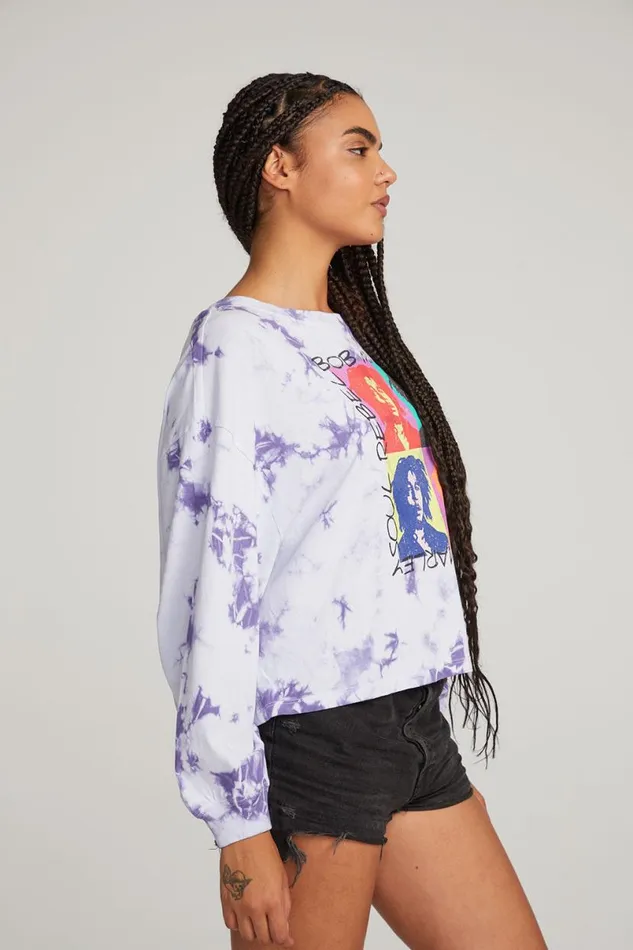 Womens Tops Chaser Brand Bob Marley Soul Rebel Long Sleeve Tee