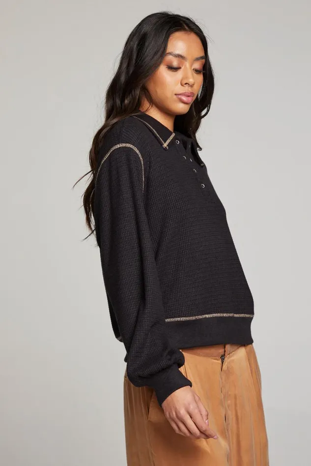 Womens Tops Chaser Brand Church Licorice Long Sleeve
