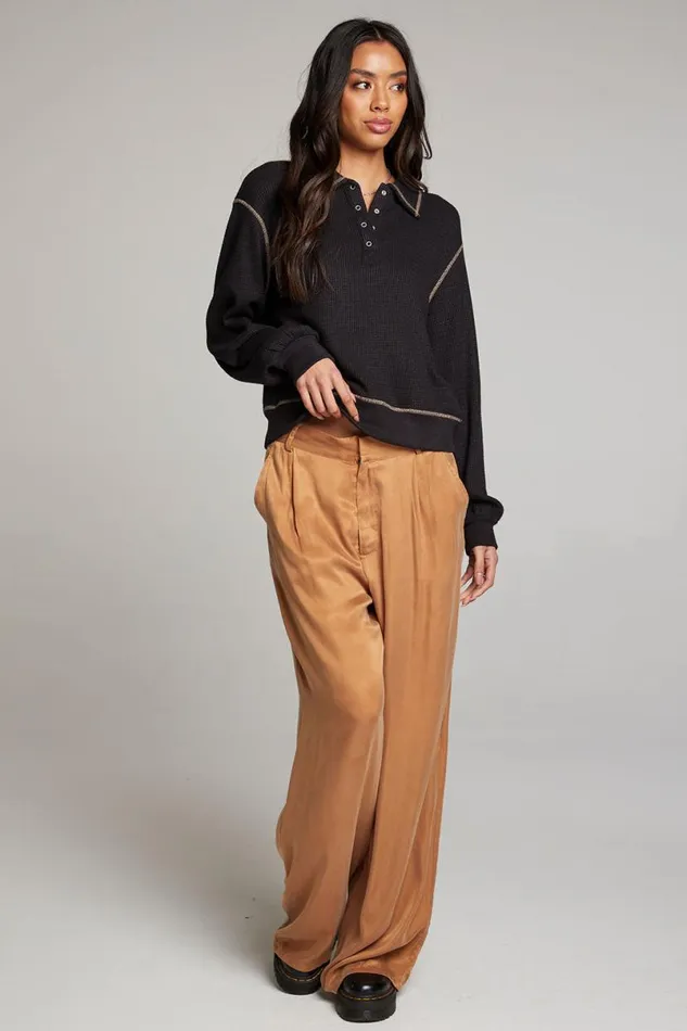 Womens Tops Chaser Brand Church Licorice Long Sleeve