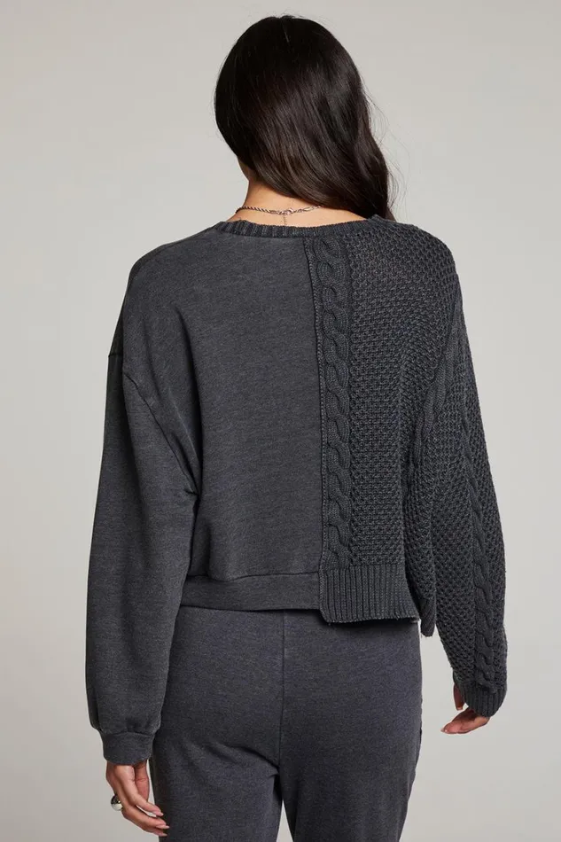 Womens Tops Chaser Brand Cloud Licorice Pullover