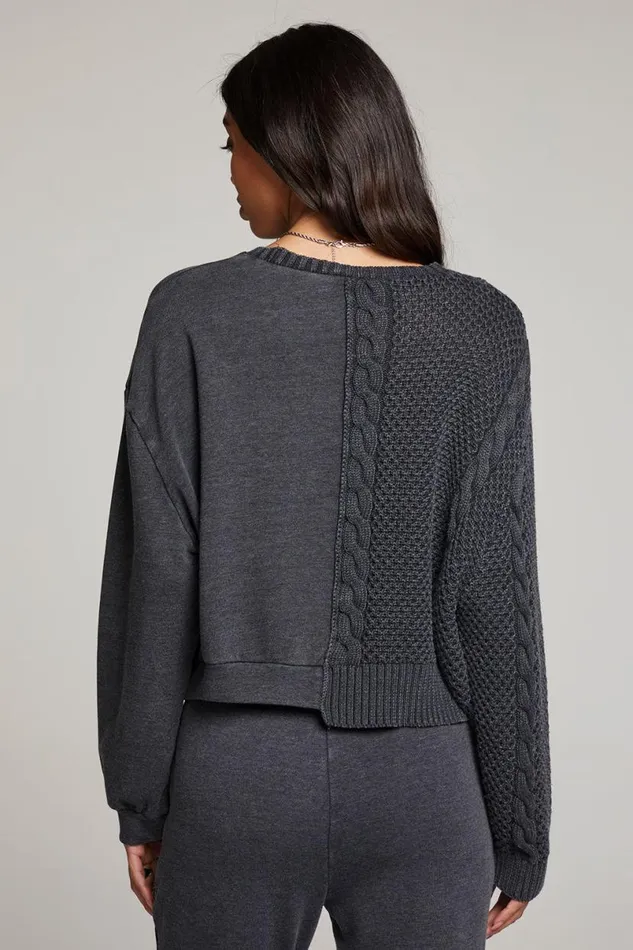 Womens Tops Chaser Brand Cloud Licorice Pullover