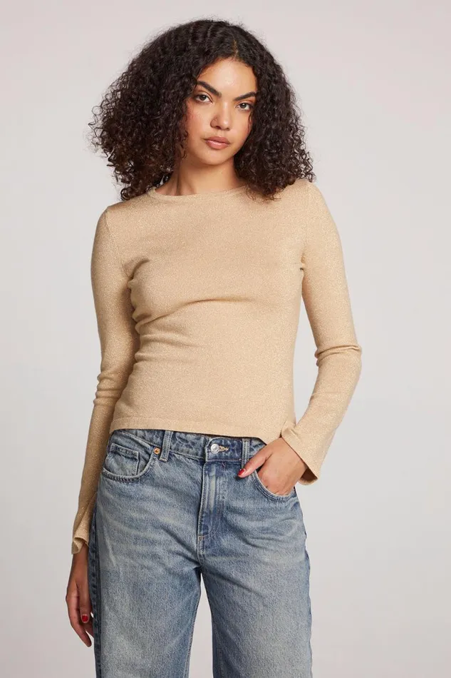 Womens Tops Chaser Brand Copala Toasted Coconut Long Sleeve