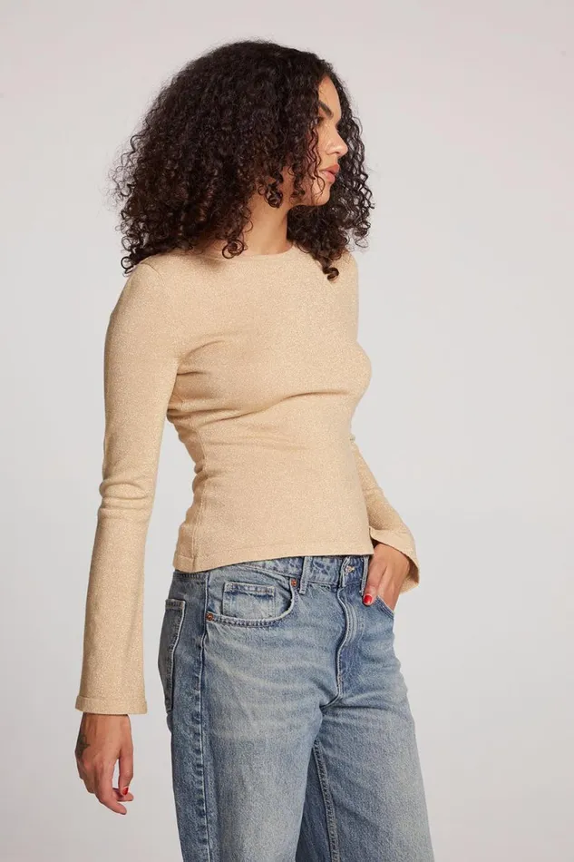 Womens Tops Chaser Brand Copala Toasted Coconut Long Sleeve