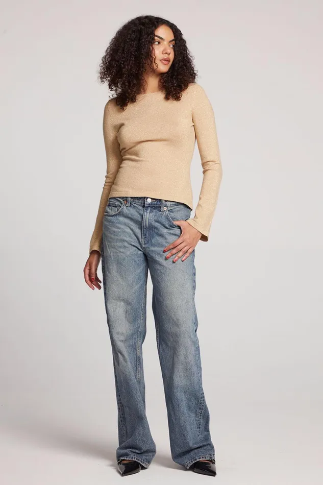 Womens Tops Chaser Brand Copala Toasted Coconut Long Sleeve