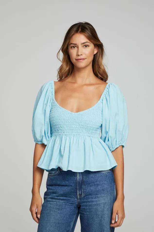 Womens Tops Chaser Brand Dolce Top 8211 Clear Sky